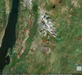 Satellite analysis and identification of abandoned cattle mortuaries